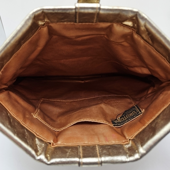 VINTAGE OROTON Gold Metal Mesh Crossbody Shoulder Bag West Germany 1970s - Picture 7 of 7